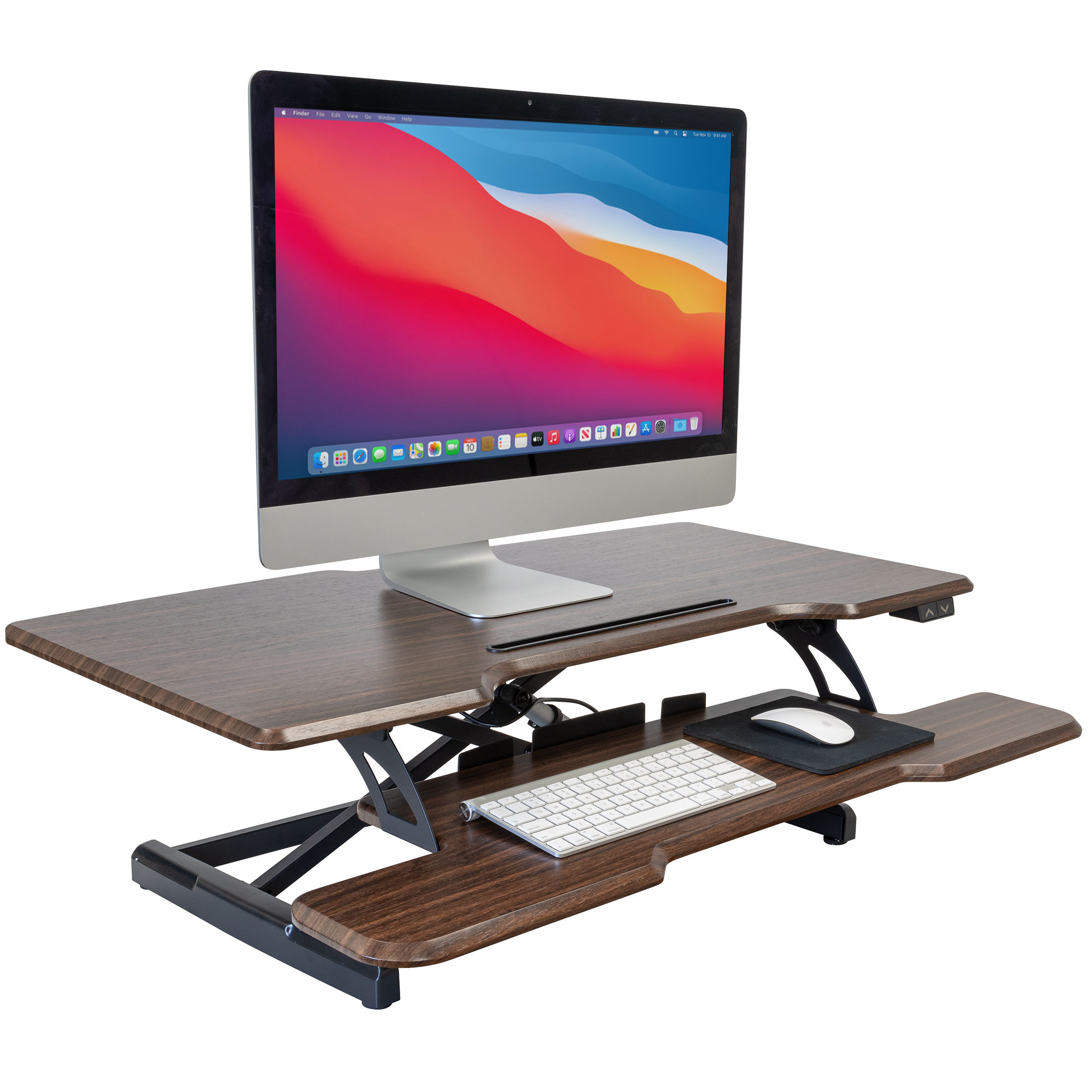 Mount it Electric Standing Desk Converter With 38 Desktop Reviews Wayfair Canada